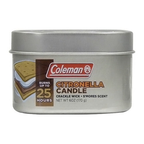 Coleman Repellents Smores Citronella Candle with Wooden Crackle Wick, 6 Oz
